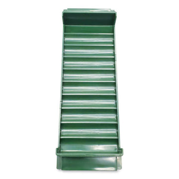 CONTROLTEK® Stackable Plastic Coin Tray, Dimes, 10 Compartments, Stackable, 3.75 X 11.5 X 1.5, Green, 2-pack freeshipping - TVN Wholesale